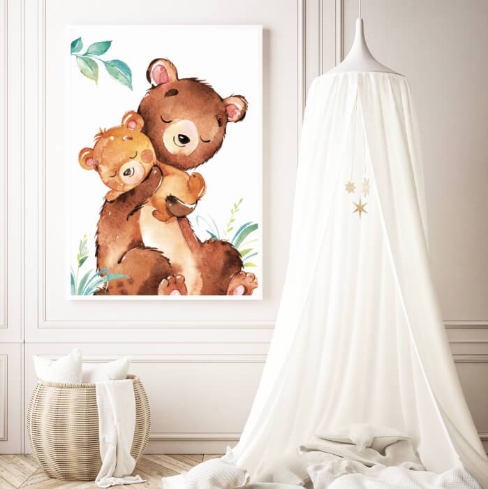 Poster Kinderzimmer - Waldtiere - 5er Set A4/ A3 - Pingelline Design 
