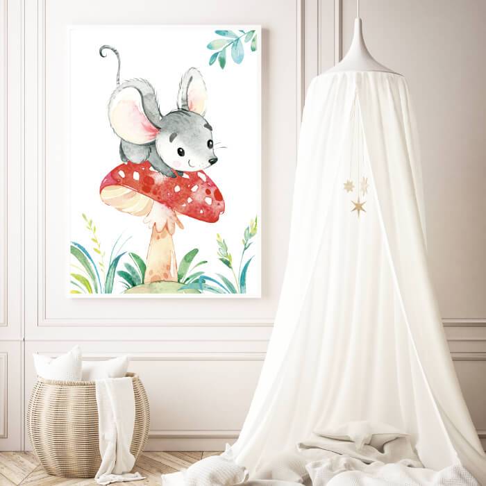 A5/A4, Bilder Kinderzimmer, Kinderzimmer Deko, Poster Kinderzimmer, Babyzimmer Bilder – Waldtiere - 6er Set - Pingelline Design 