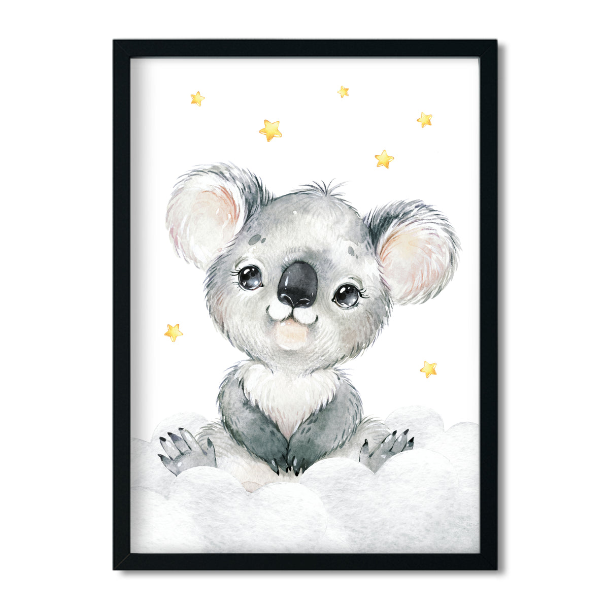 Poster Kinderzimmer - Kleiner Koala - Safari Tiere - A4 / A3
