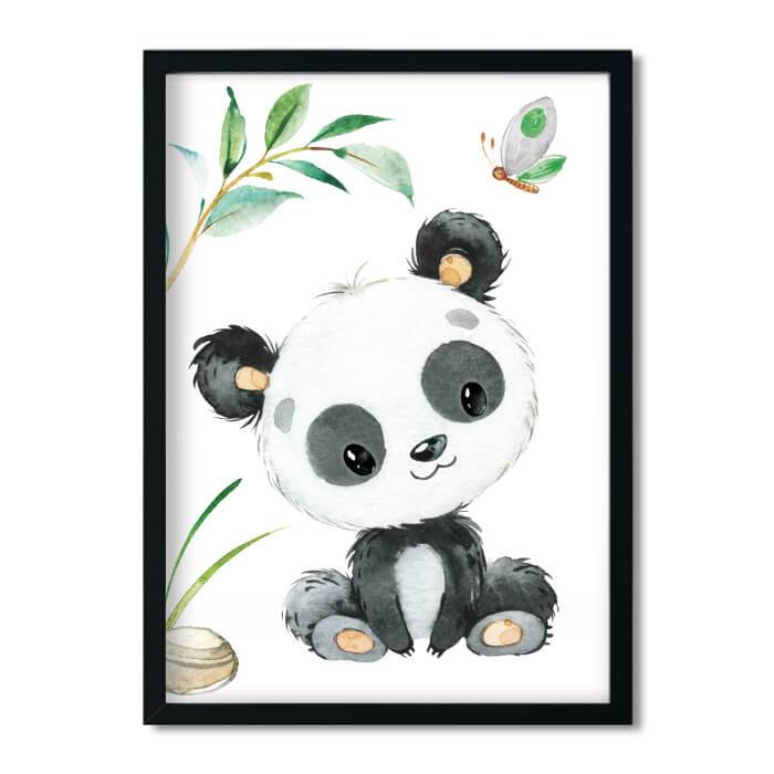 A4/A3, Babyzimmer Bilder, Kinderzimmer Deko, Poster Kinderzimmer, Kinderzimmer Bilder - Panda - Dschungeltier, Mädchen, Junge - Pingelline Design 